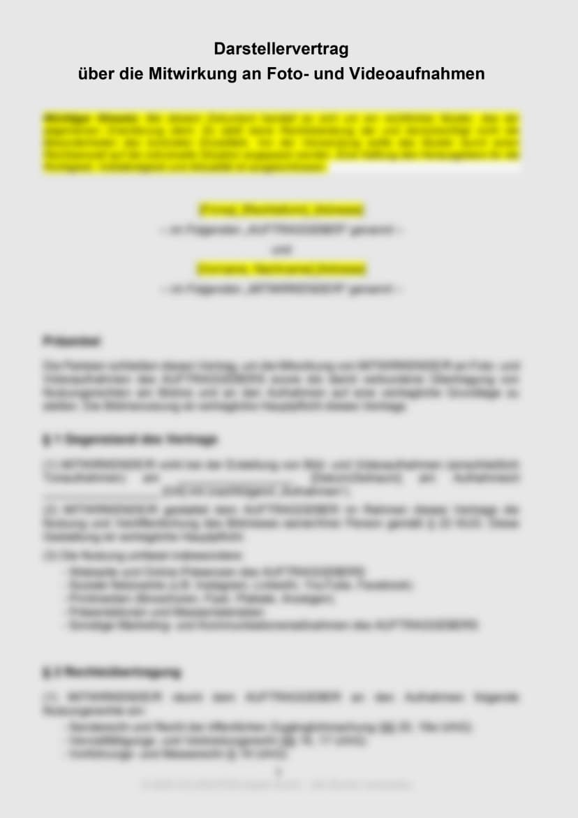 Einwilligungserklärung Foto & Video